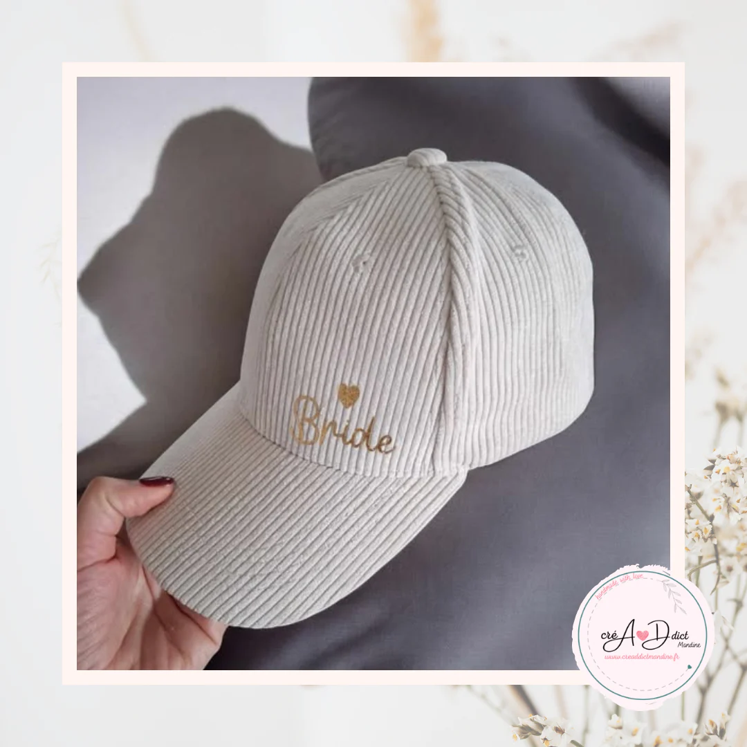 CASQUETTE PERSONNALISÉE velours - Image 2