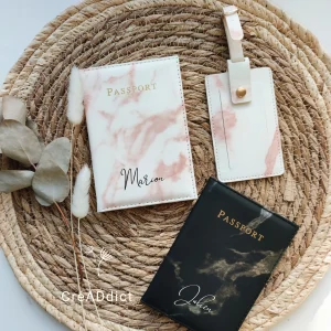 COUVERTURE PASSEPORT & son étiquette bagage