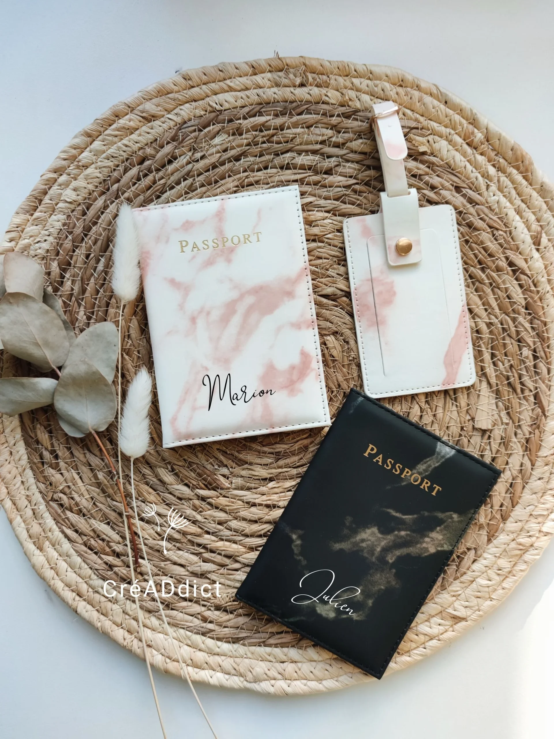 COUVERTURE PASSEPORT & son étiquette bagage - Image 2