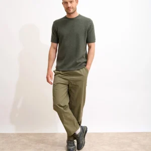 REBEKA t-shirt col rond kaki chiné