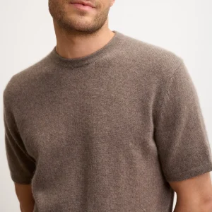 REBEKA t-shirt col rond taupe chiné