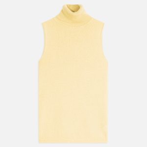 VIOLET pull col roulé limonade