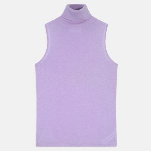 VIOLET pull col roulé mauve