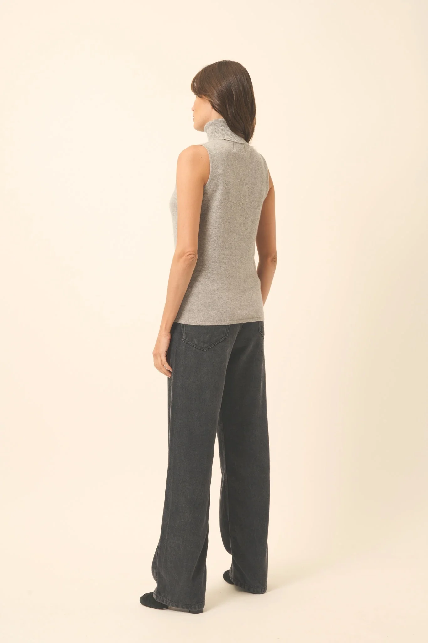 VIOLET pull col roulé nuage chiné – Image 5