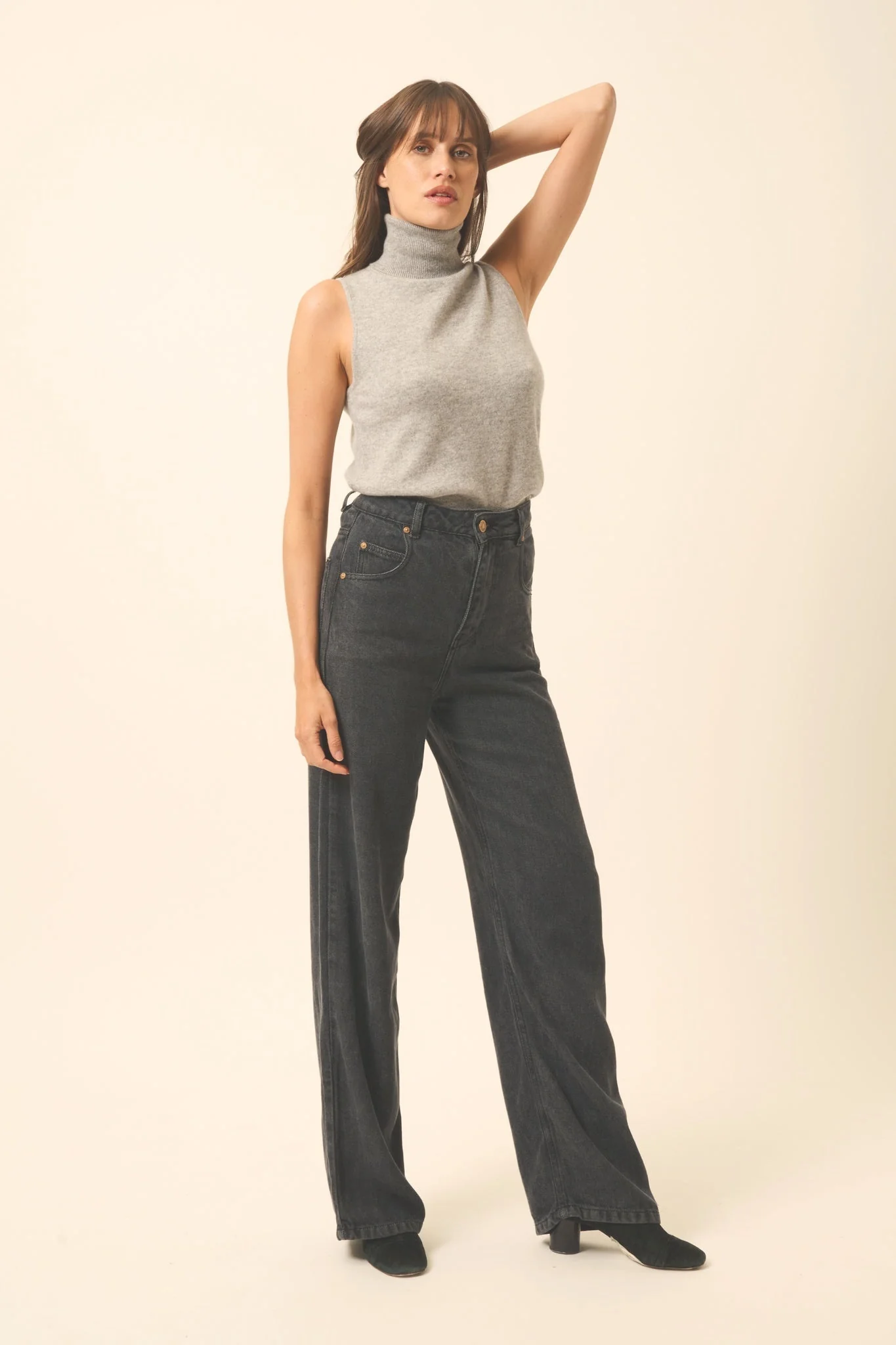 VIOLET pull col roulé nuage chiné – Image 7