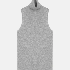 VIOLET pull col roulé nuage chiné