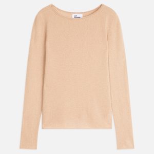 VIVIAN pull col rond beige