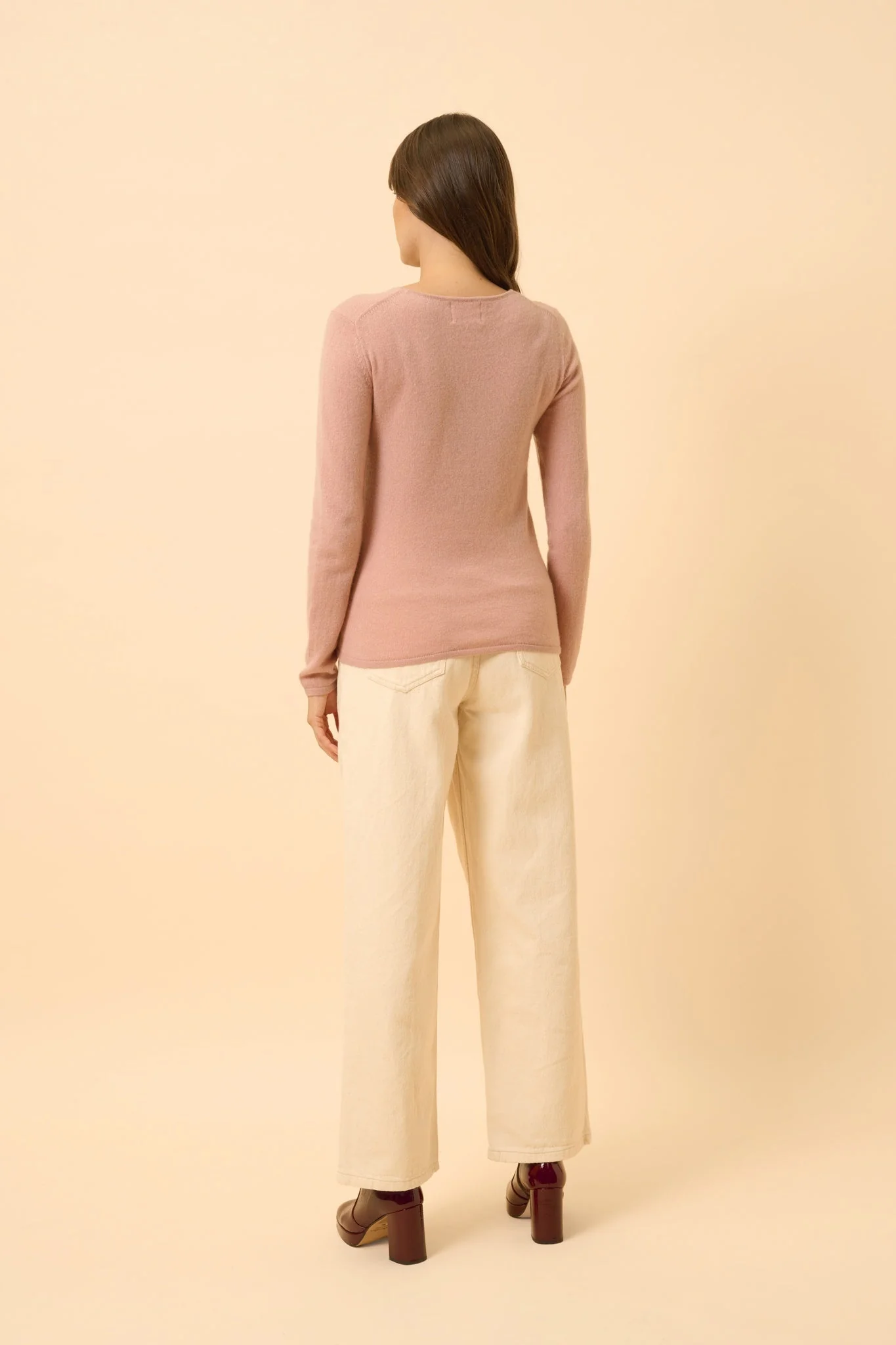 VIVIAN pull col rond bois de rose – Image 6