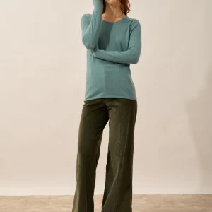 VIVIAN pull col rond eucalyptus