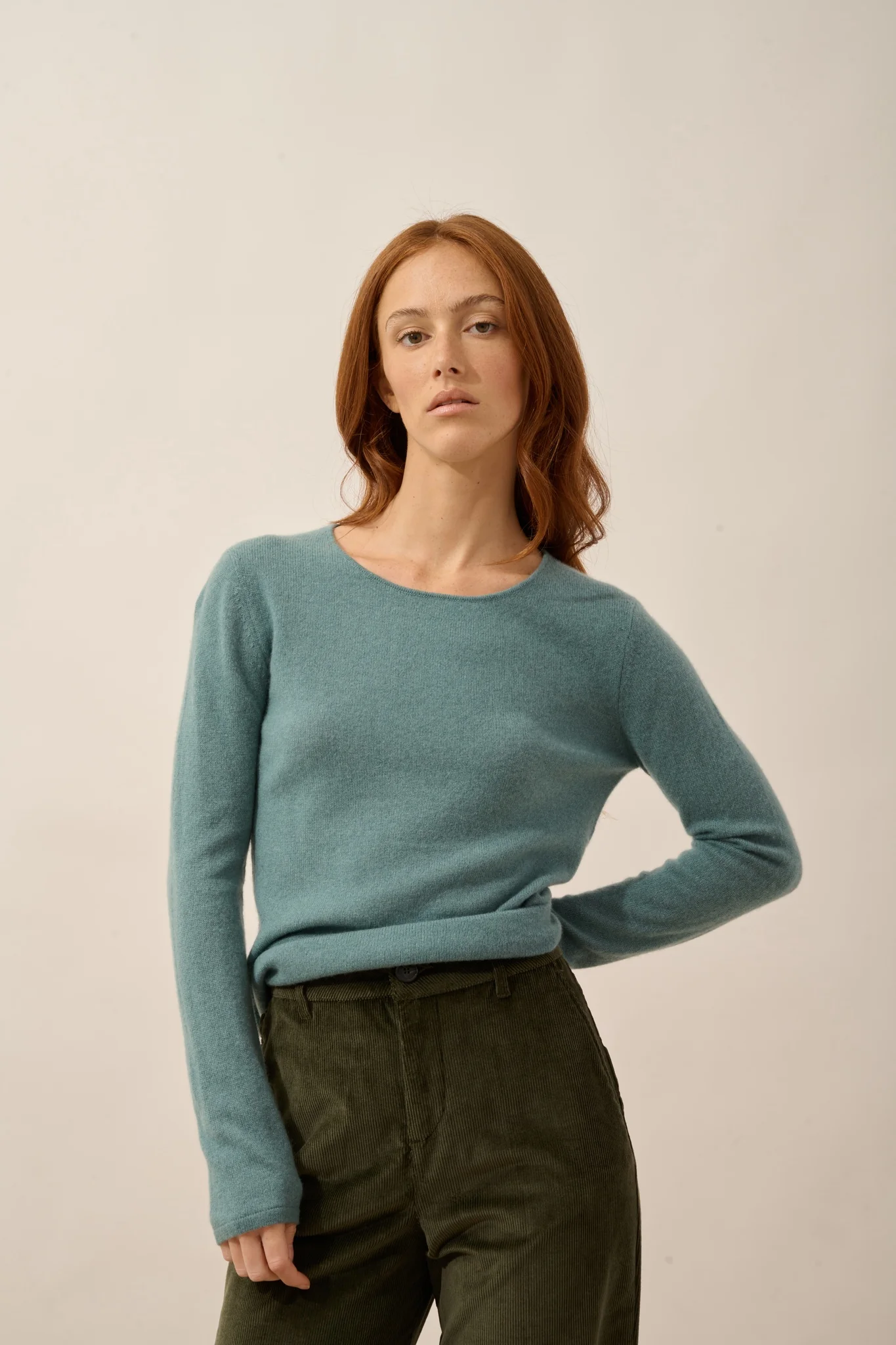 VIVIAN pull col rond eucalyptus – Image 3