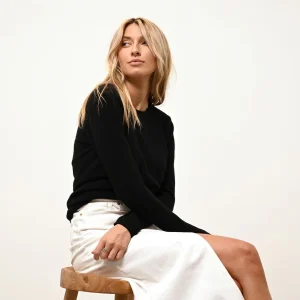 VIVIAN pull col rond noir