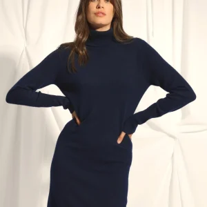 ZOELA robe col roulé navy