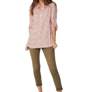 Blouse crème à fleurs – CHV0100E
