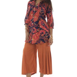 Blouse longue ethnique colorée – CH8001G