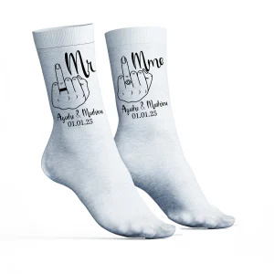 Chaussettes personnalisées mariage - Idée cadeaux Evjf, Evjg, Mariés,Mariée, témoins