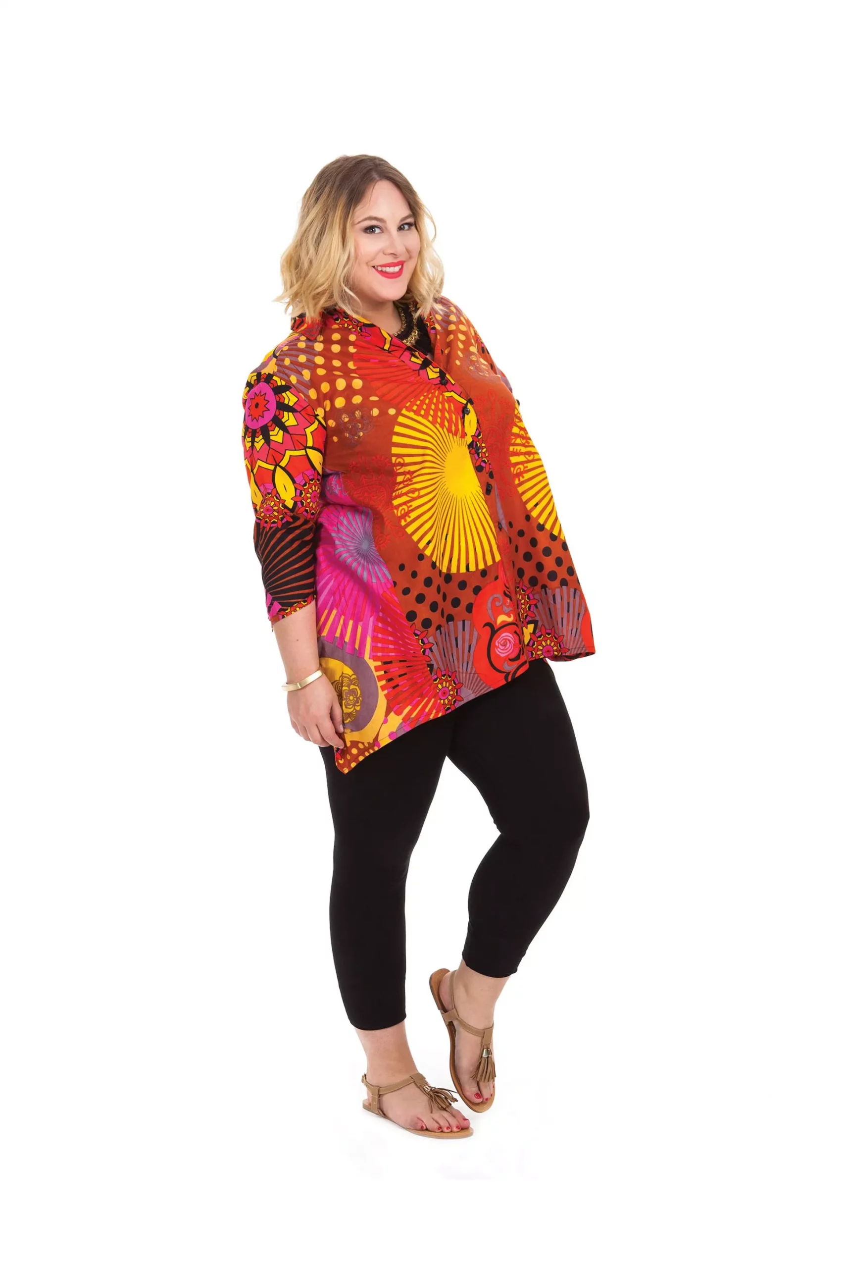 Chemise manches 3/4 multicolore – CHP0024