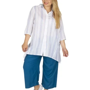 Chemise Blanche à rayures bleues – CHP0120B