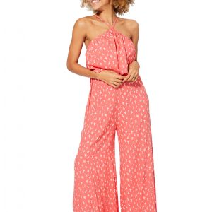 Combinaison bohème Corail à fleurs blanches – COLIPV0007B