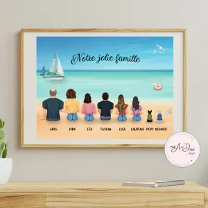 AFFICHE de FAMILLE personnalisée