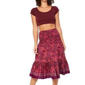 Jupe ou robe 2en1 motifs rosés – MCJU0110B
