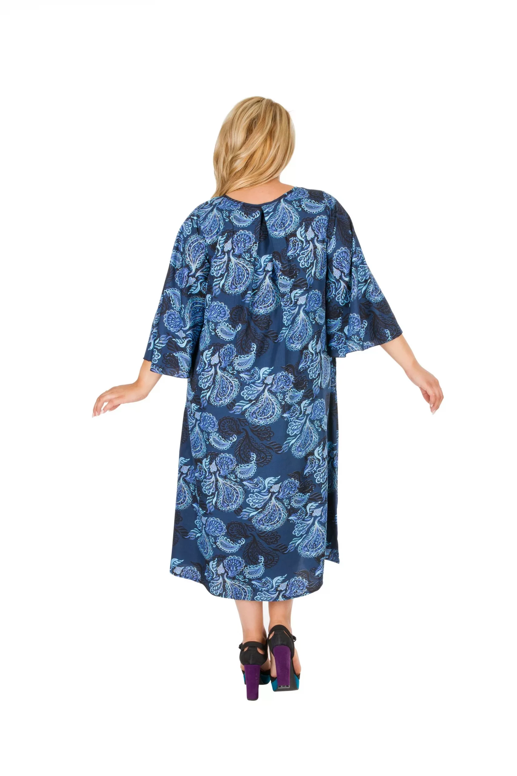 Robe mi-longue bleu – MCROP0105B – Image 3