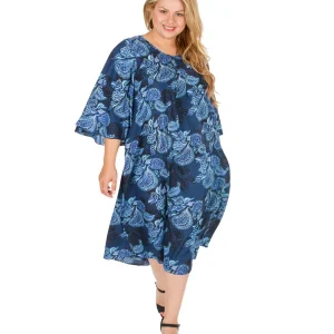 Robe mi-longue bleu – MCROP0105B