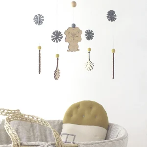 Mobile bébé lion en bois RÊVE DE SAVANE