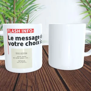 Mug Personnalisable "Flash Info" : Le mug qui fait la une des journaux