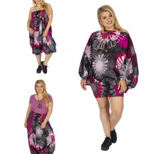 Vêtement 3 en 1 à motifs gris, rose, noir – PAP0056E