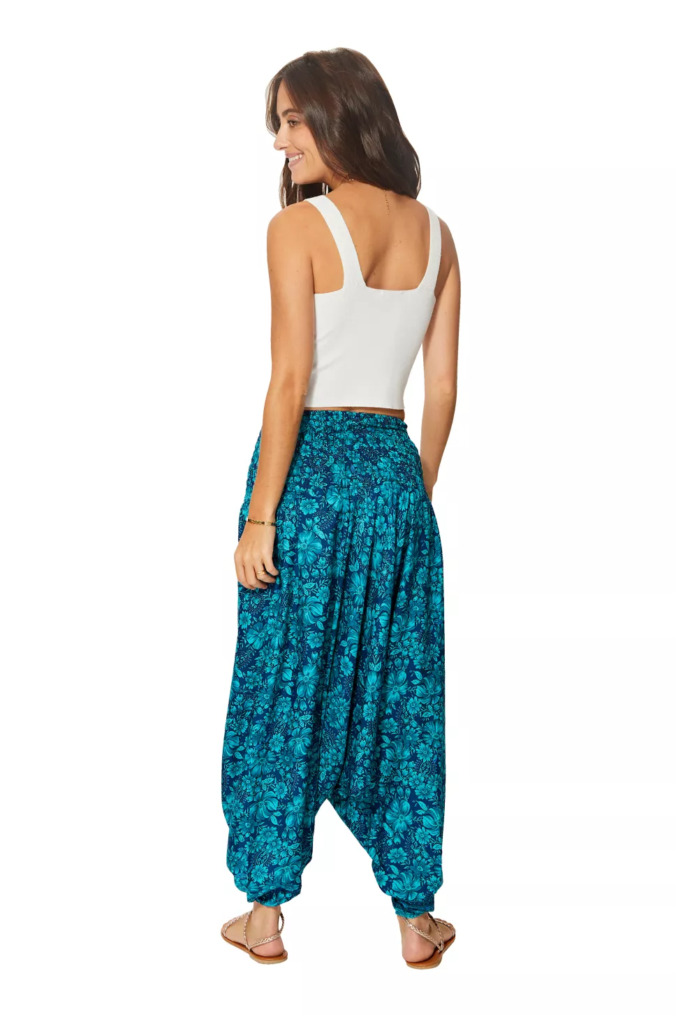 Combinaison adorable 3 en 1 bleue aux fleurs turquoise – PIP0064E – Image 6