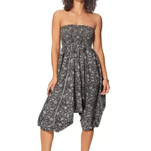 Combinaison sublime 3 en 1 noire à fleur blanche – PIP0064I