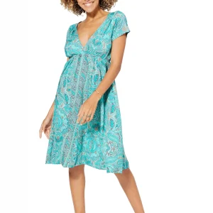 Robe Ethnique Bleue évasée – RLIP3047B