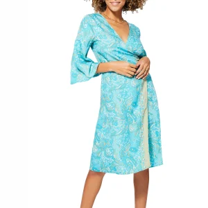 Robe bohème à nouer Bleue – RLIP0299B