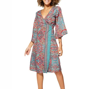 Robe bohème à nouer Colorée – RLIP0299A