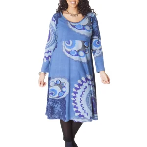 Robe en coton bleu – ROP6007C